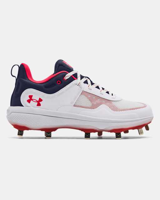 GRAY & WHITE SIZE 6 to 11 WOMEN'S SOFTBALL CLEATS BRANDED UNDER ARMOUR PINK 